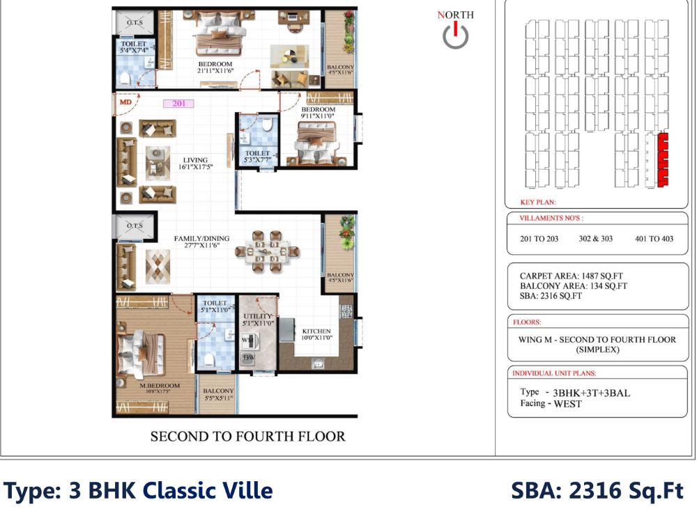 3BHK-Classic-2316-SBR-Global-Queensville Master Plan